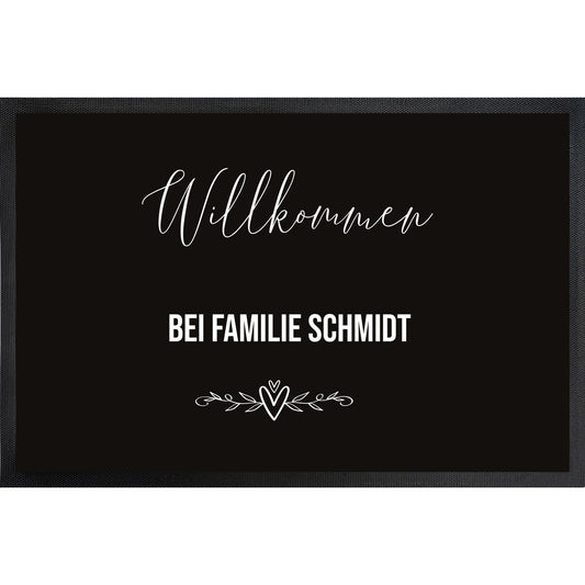 Willkommen bei  ... - Fussmatte mit Trittrand