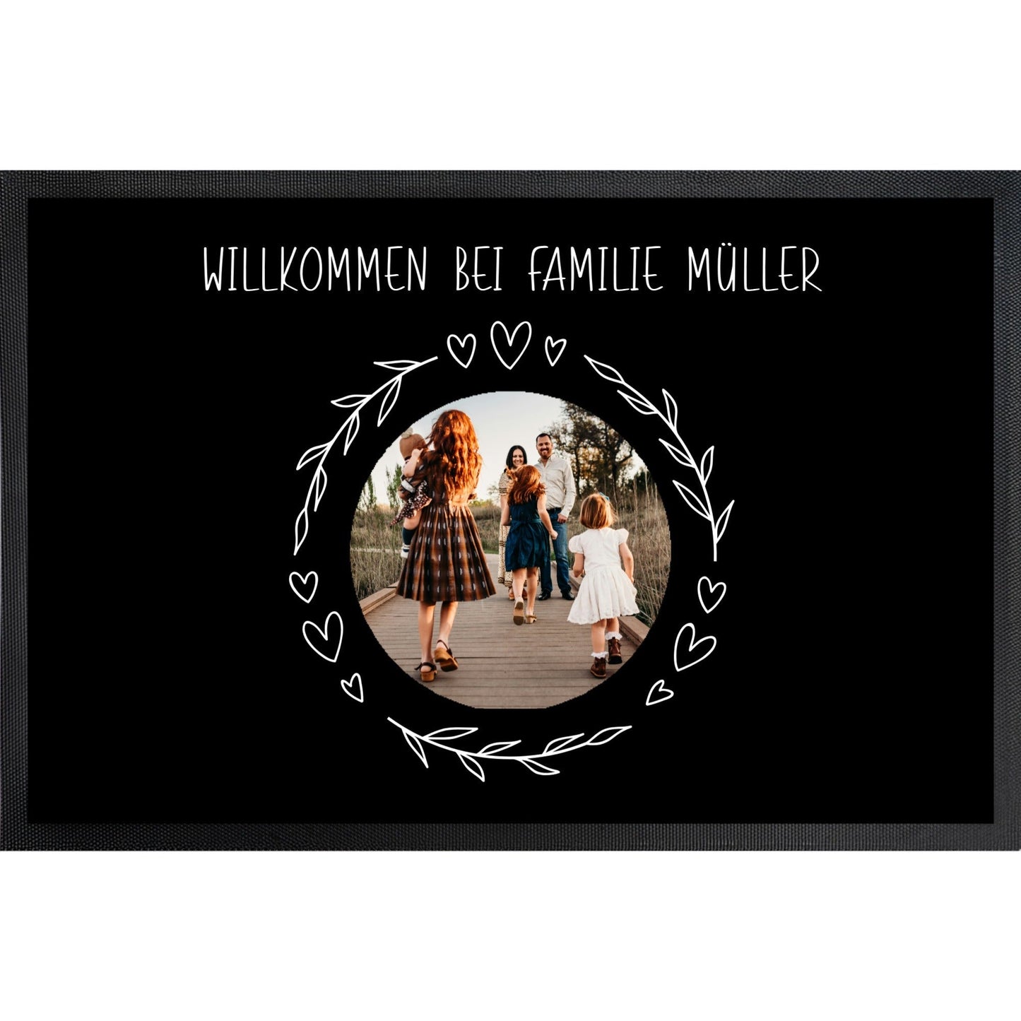 Wreath - Fotofussmatte mit Trittrand