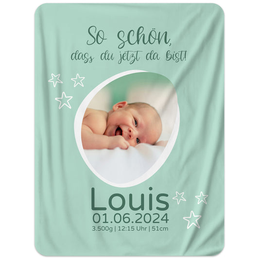 Collage - Baby Geburt Fotodecke