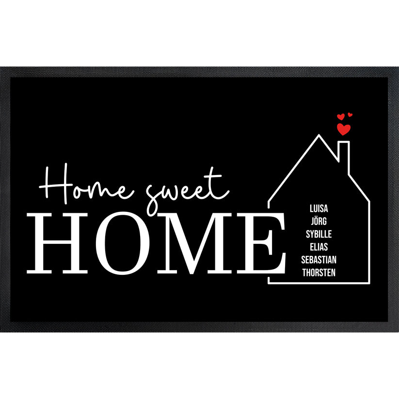 Home sweet home - Fussmatte mit Trittrand
