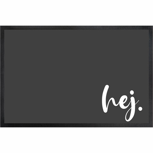 hej. - Fussmatte mit Trittrand
