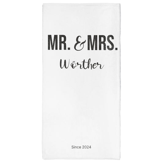 Mr. & Mrs. - personalisiertes Handtuch