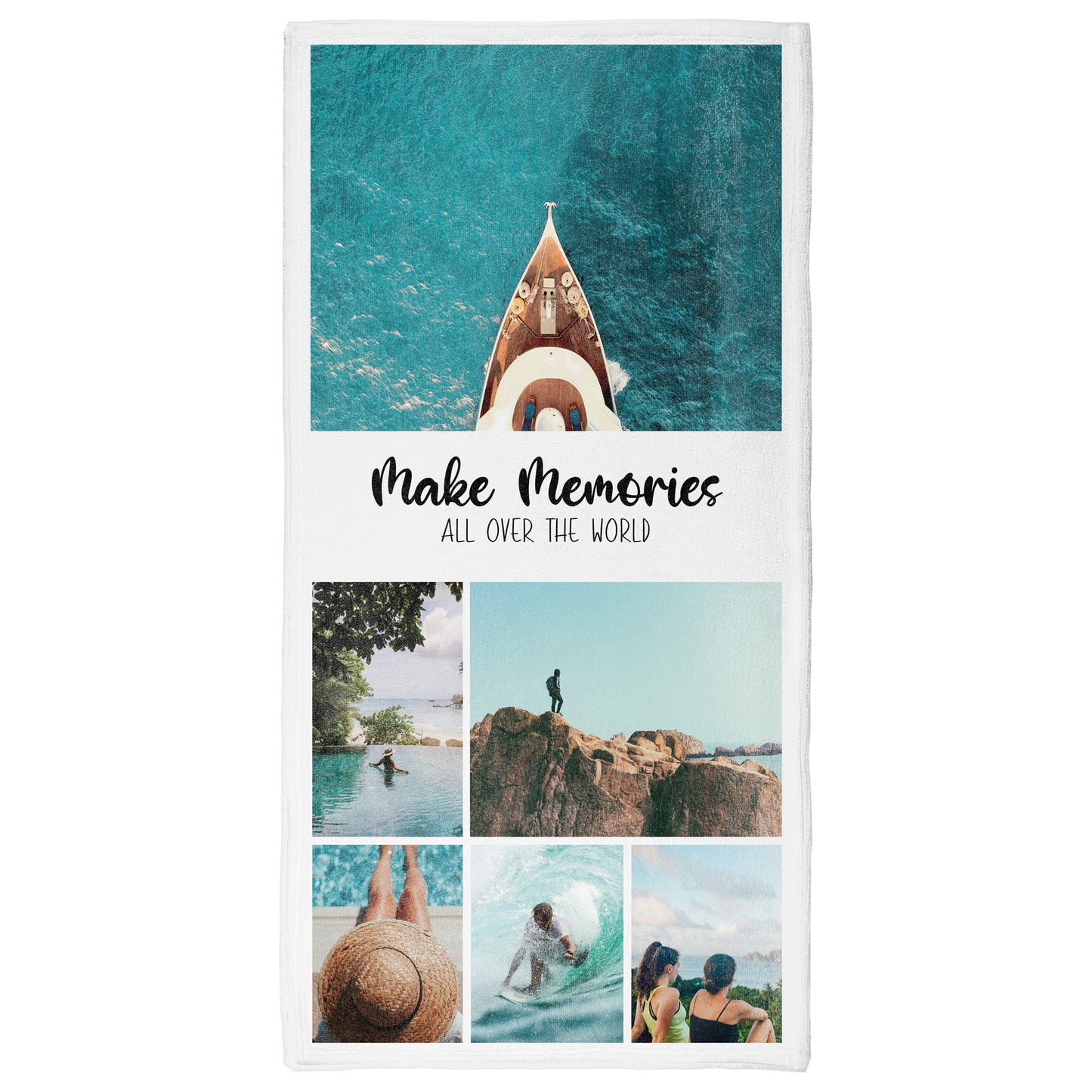 Collage - Reise Fotohandtuch