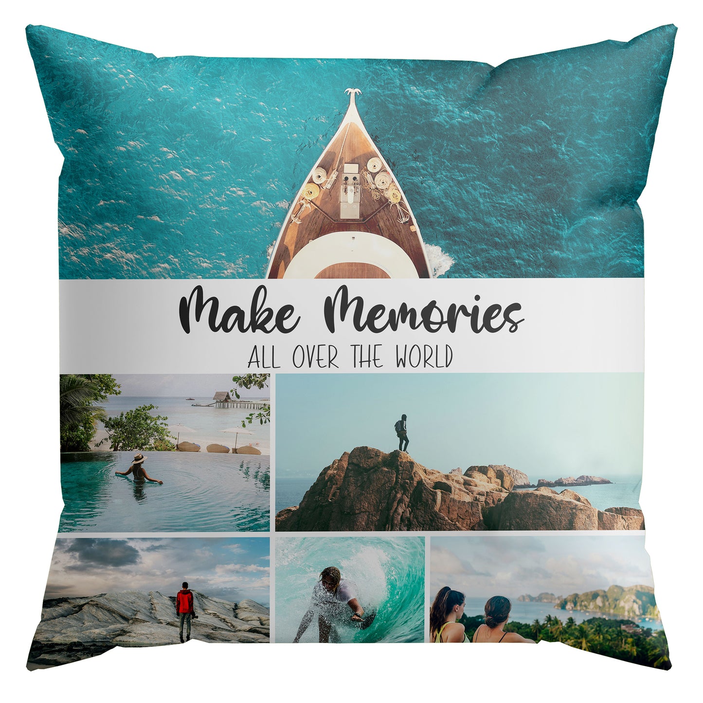 Collage - Reise Fotokissen