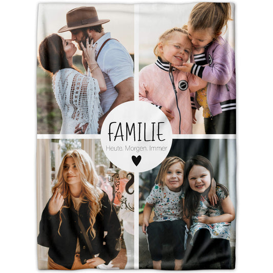 Collage - Kreis Familie Fotodecke