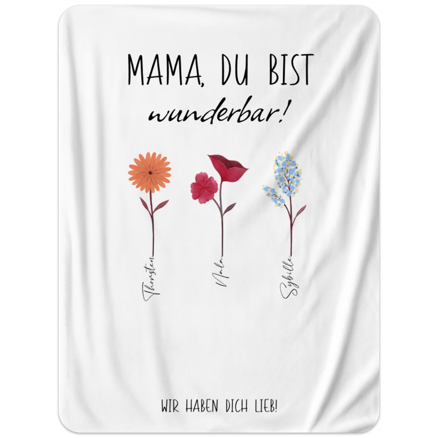 Mamas Blumen - Kuscheldecke