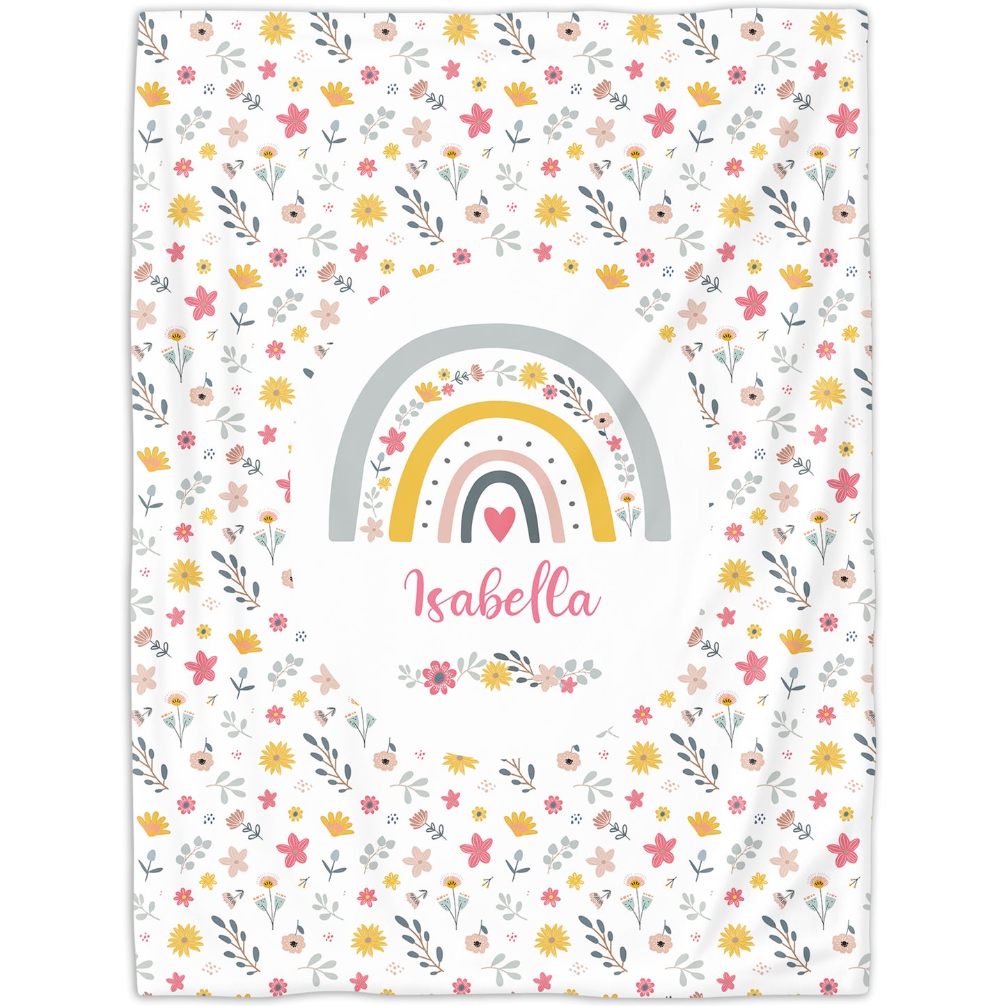 Regenbogen - Kuscheldecke personalisierbar mit Namen