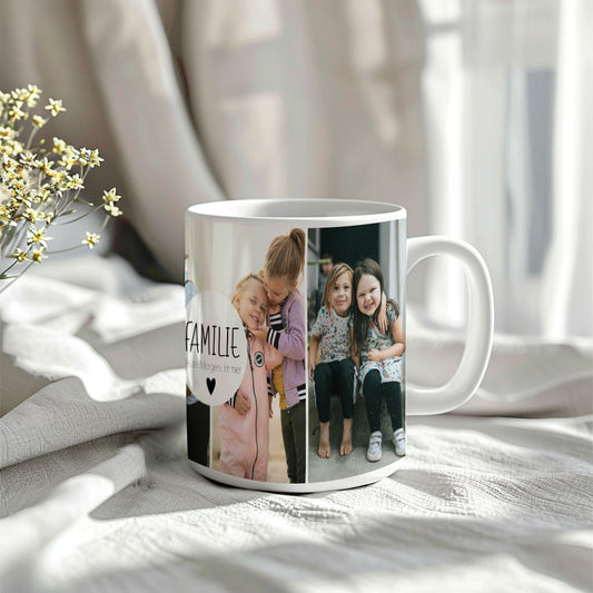 Collage Familie Kreis - Tasse