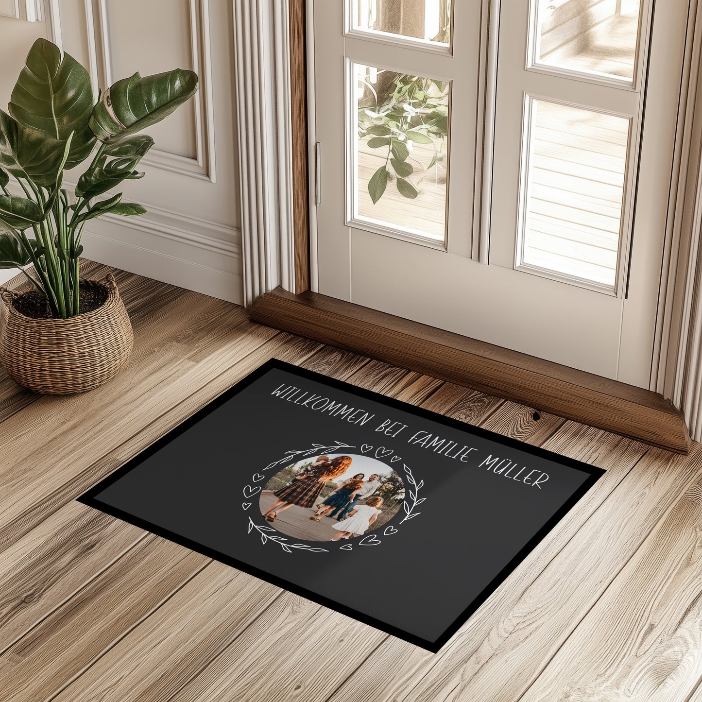 Wreath - Fotofussmatte mit Trittrand