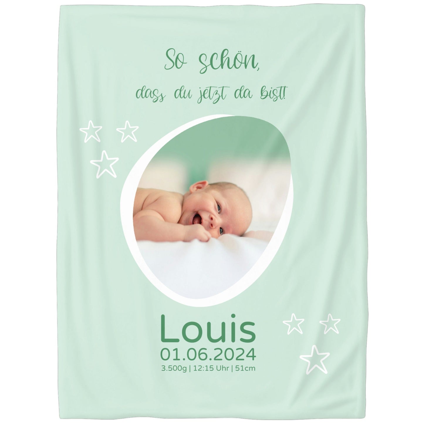 Collage - Baby Geburt Fotodecke