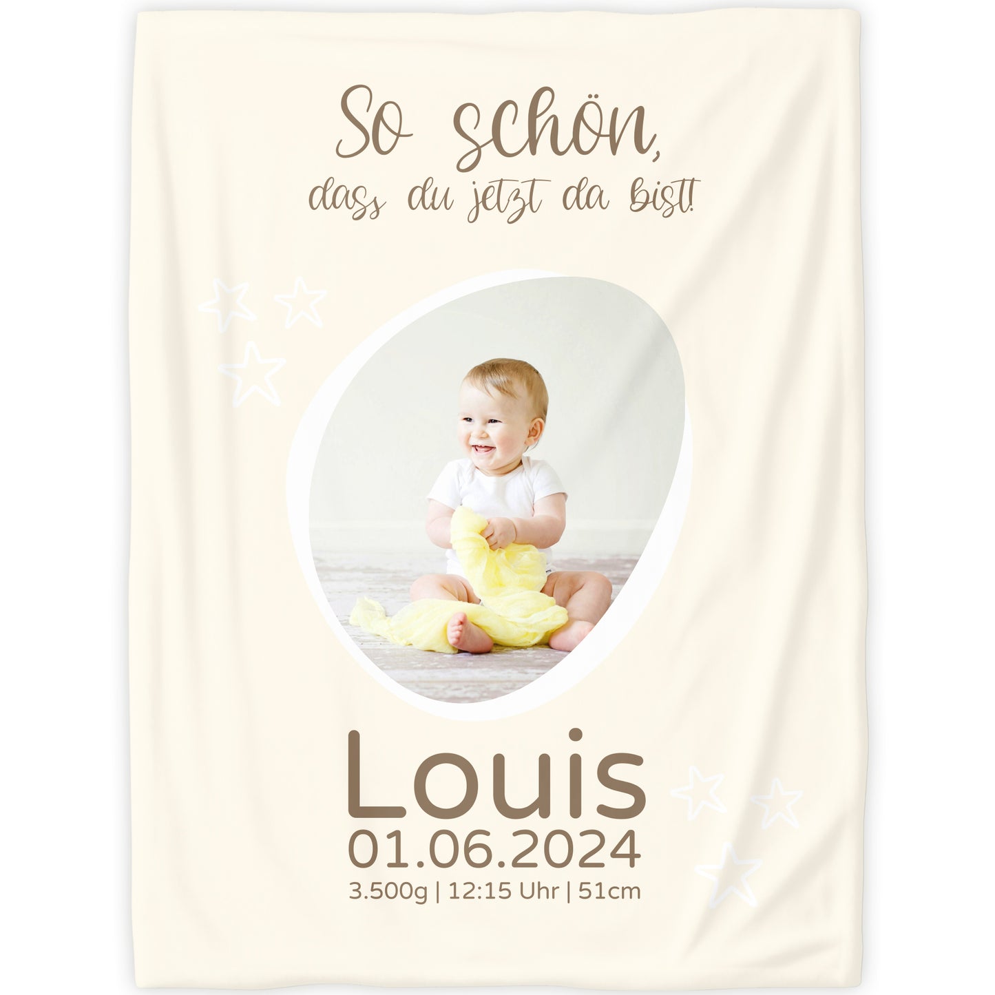 Collage - Baby Geburt Fotodecke