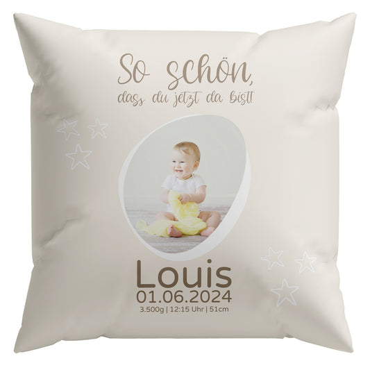 Collage - Baby Geburt Fotokissen