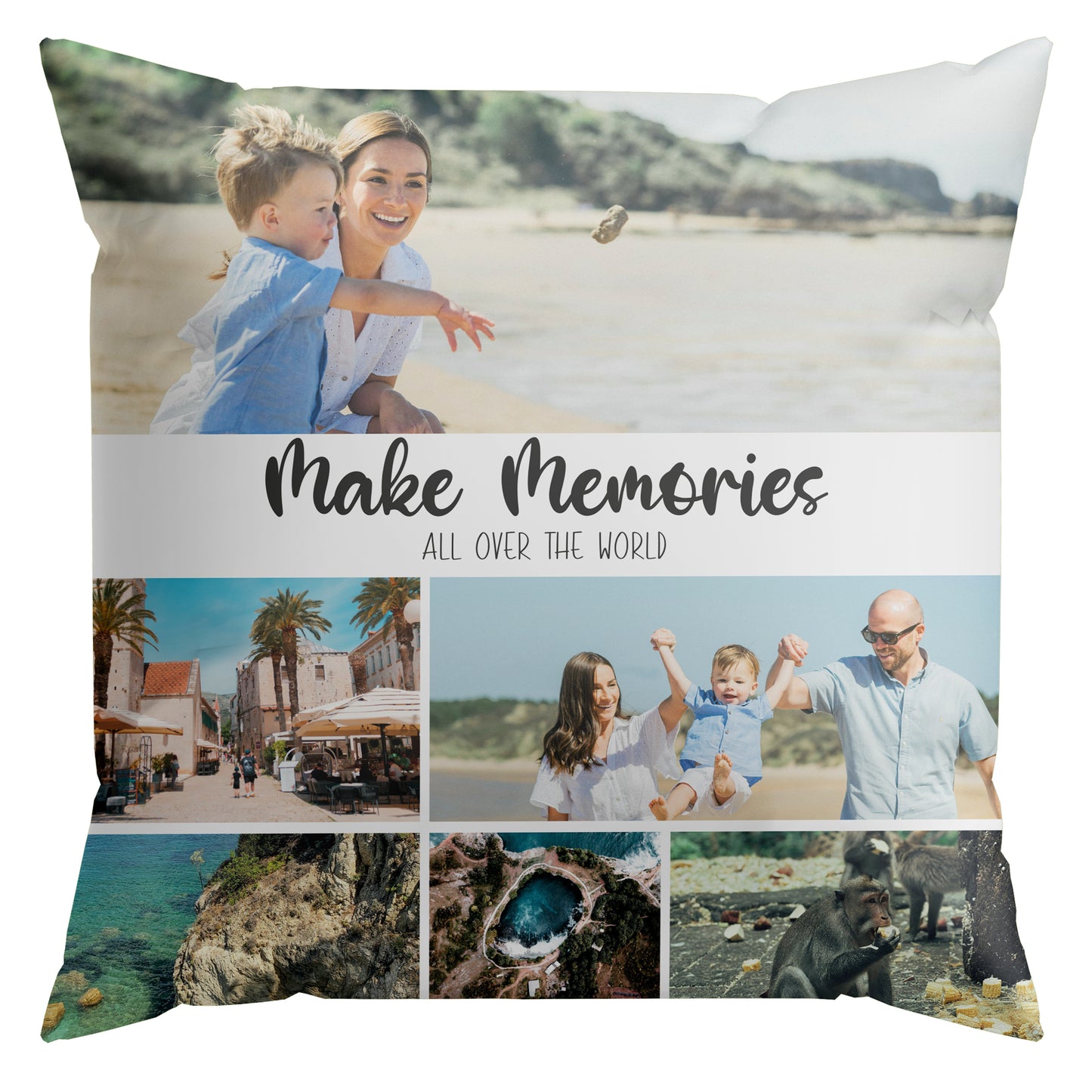 Collage - Reise Fotokissen