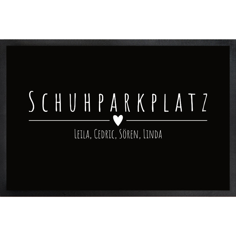 Schuhparkplatz - Fussmatte mit Trittrand