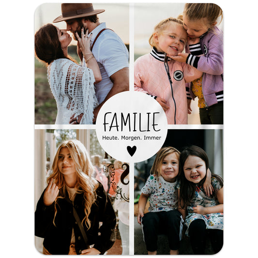 Collage - Kreis Familie Fotodecke