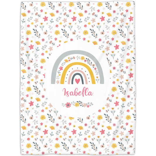 Regenbogen - Kuscheldecke personalisierbar mit Namen