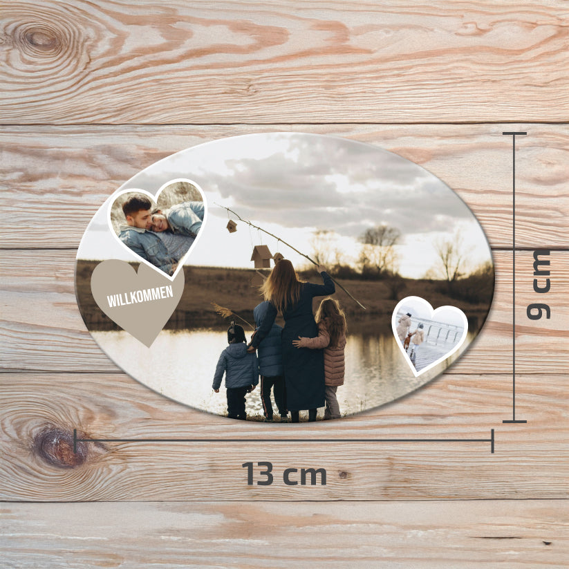 Türschild - Collage | Oval