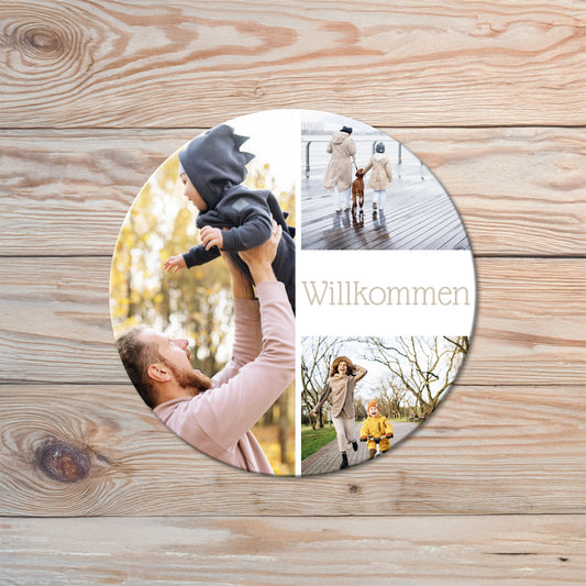 Türschild - Collage | Rund