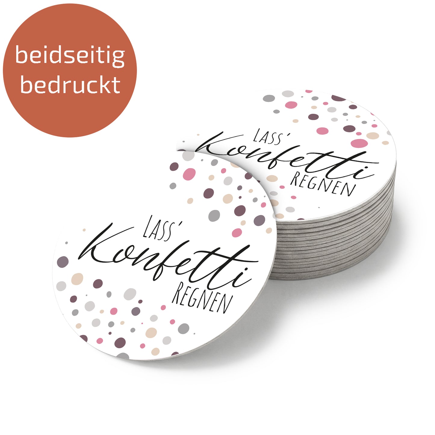 Bierdeckel | Untersetzer "Konfetti" - Rund 10,7 cm