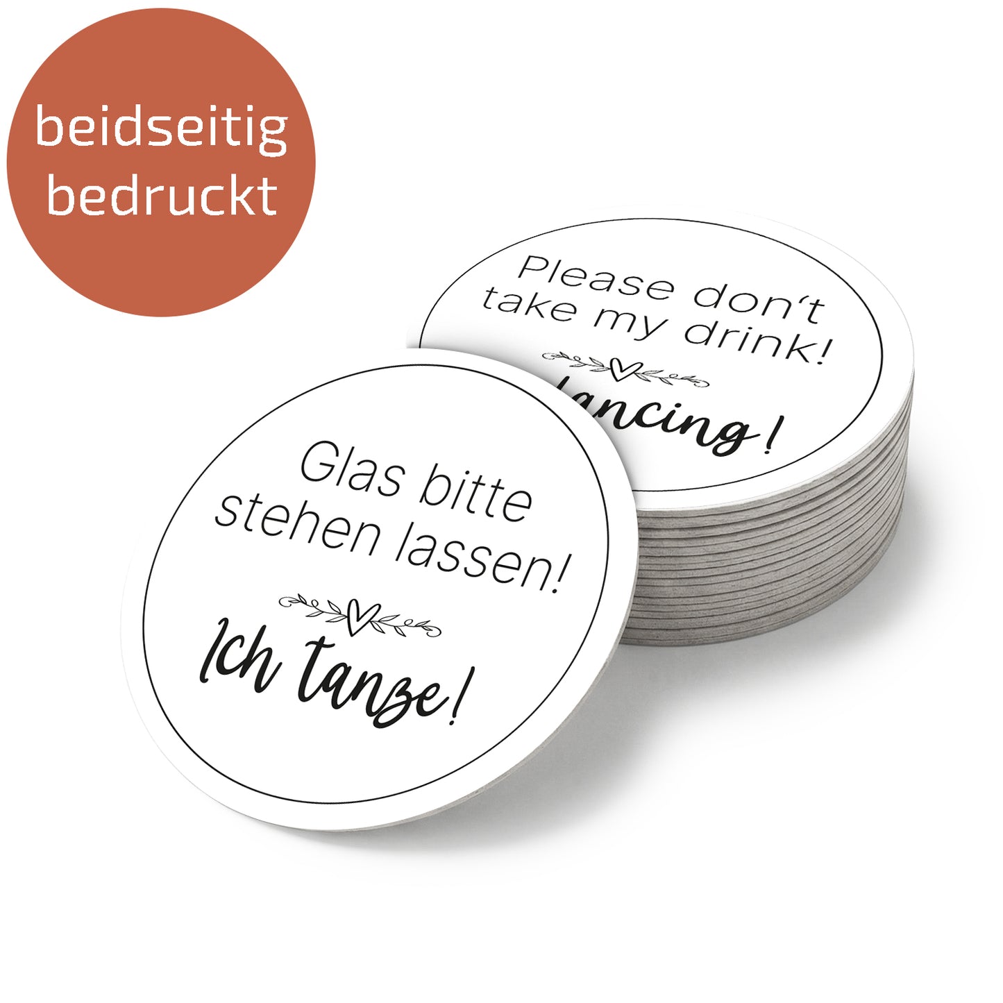 Bierdeckel | Untersetzer "Stehen lassen" - Rund 10,7cm