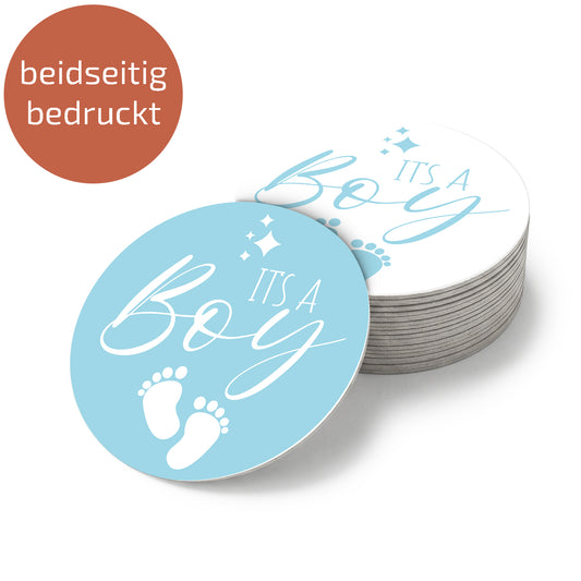 Bierdeckel | Untersetzer "It's a Boy" - Rund 10,7cm