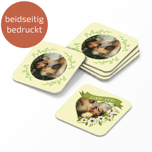 Bierdeckel | Untersetzer Collage - Eckig 9,3 cm