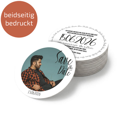Bierdeckel | Untersetzer Geburtstagseinladung - Rund 10,7cm