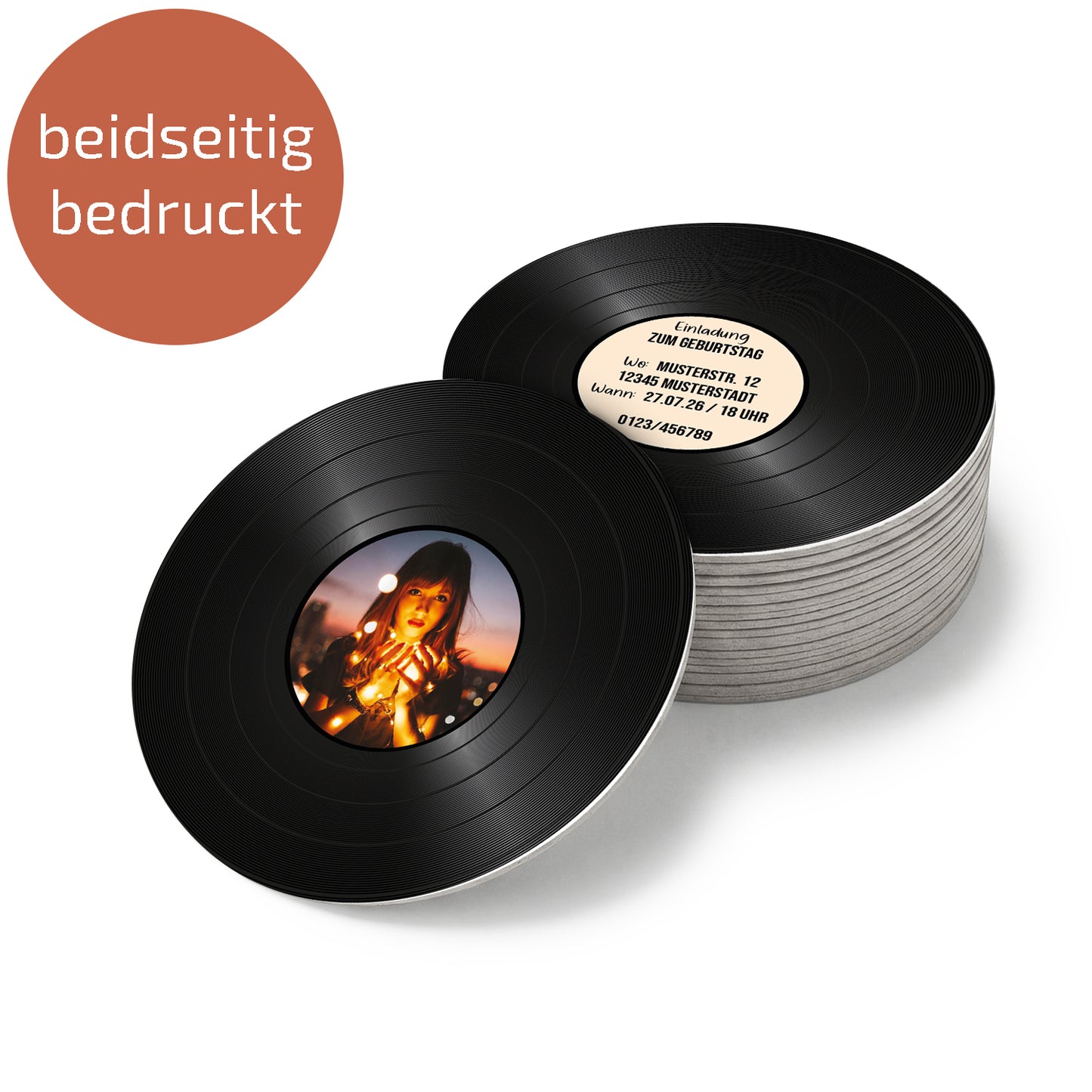 Bierdeckel | Untersetzer Geburtstagseinladung - Rund 10,7cm