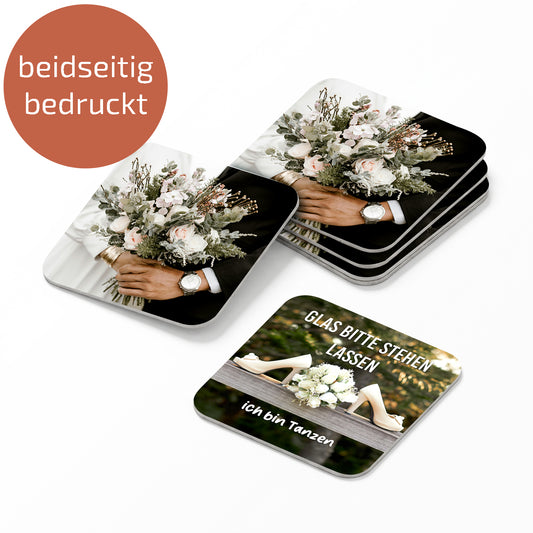 Bierdeckel | Untersetzer selbst gestalten - Eckig 9,3 cm