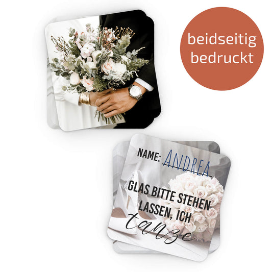 Bierdeckel | Untersetzer selbst gestalten - Eckig 9,3 cm